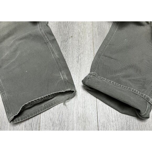 Carhartt Pants Mens 34x30 Gray Loose Original Fit Carpenter *Rips And Wear* - Picture 6 of 7